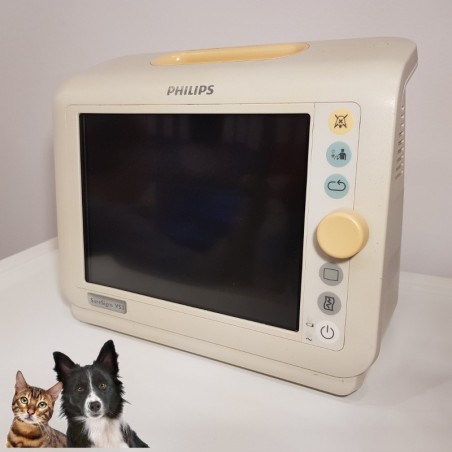 Monitor pacjenta Philips SureSigns VS3 z akcesoriami weterynaryjnymi
