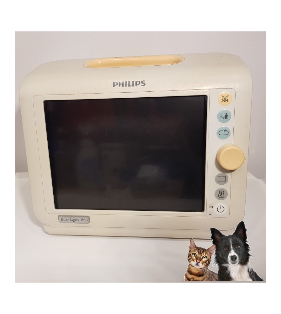 Monitor pacjenta Philips SureSigns VS3 z akcesoriami weterynaryjnymi