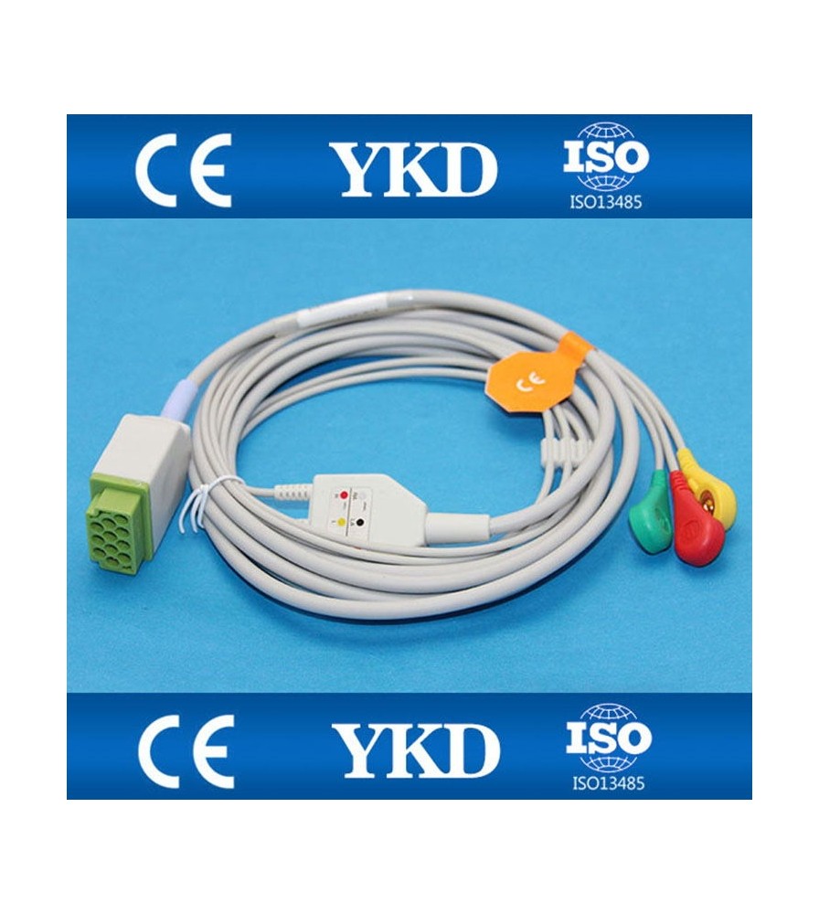 Kable GE Healthcare kompletny EKG 5-odpr. Dash Pro 4000, Dash Pro 3000, Dash Pro 2000, Dash 2500, Dash Pro 2000