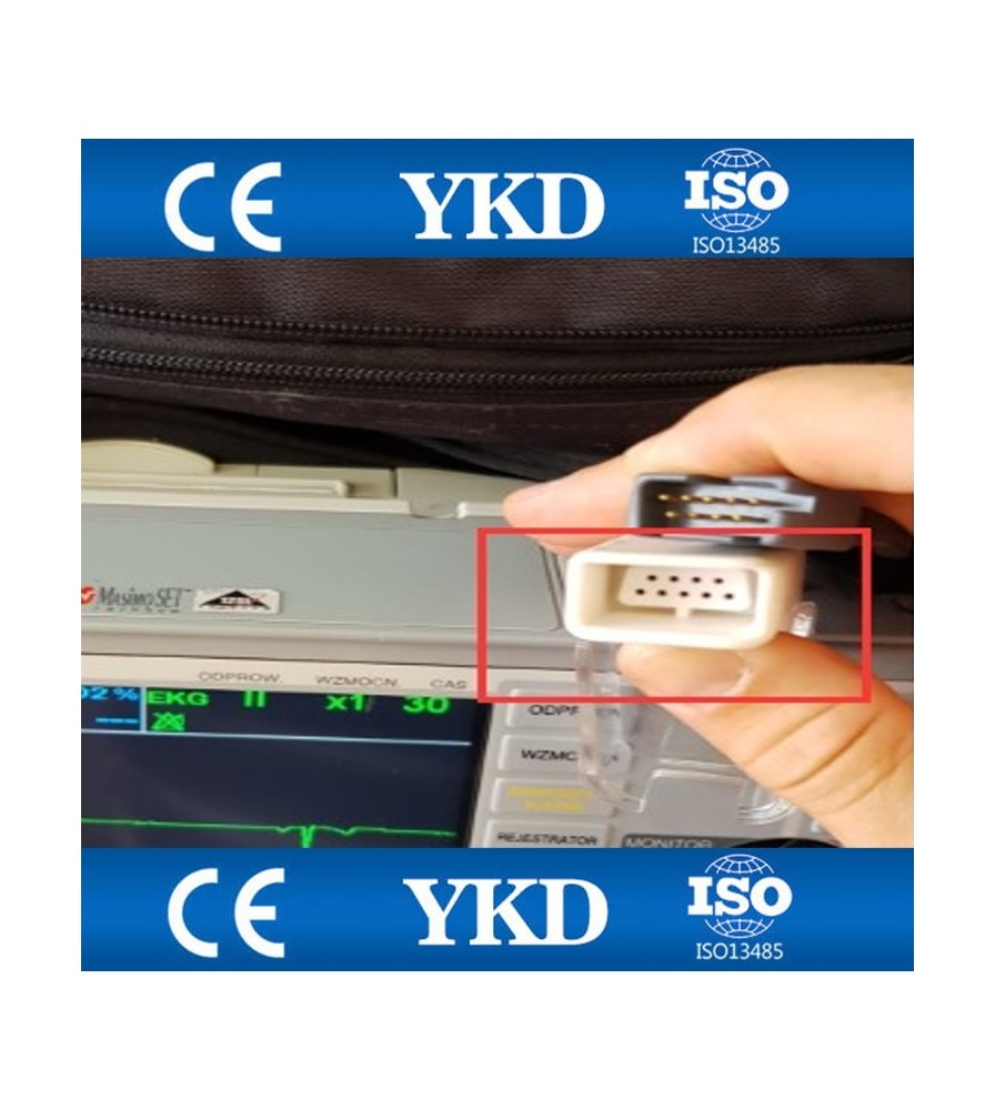 Adapter - przewód przedłużający czujnika saturacji SpO2 Defibrylatory Defibrylator Zoll M, E, R, series masimo set