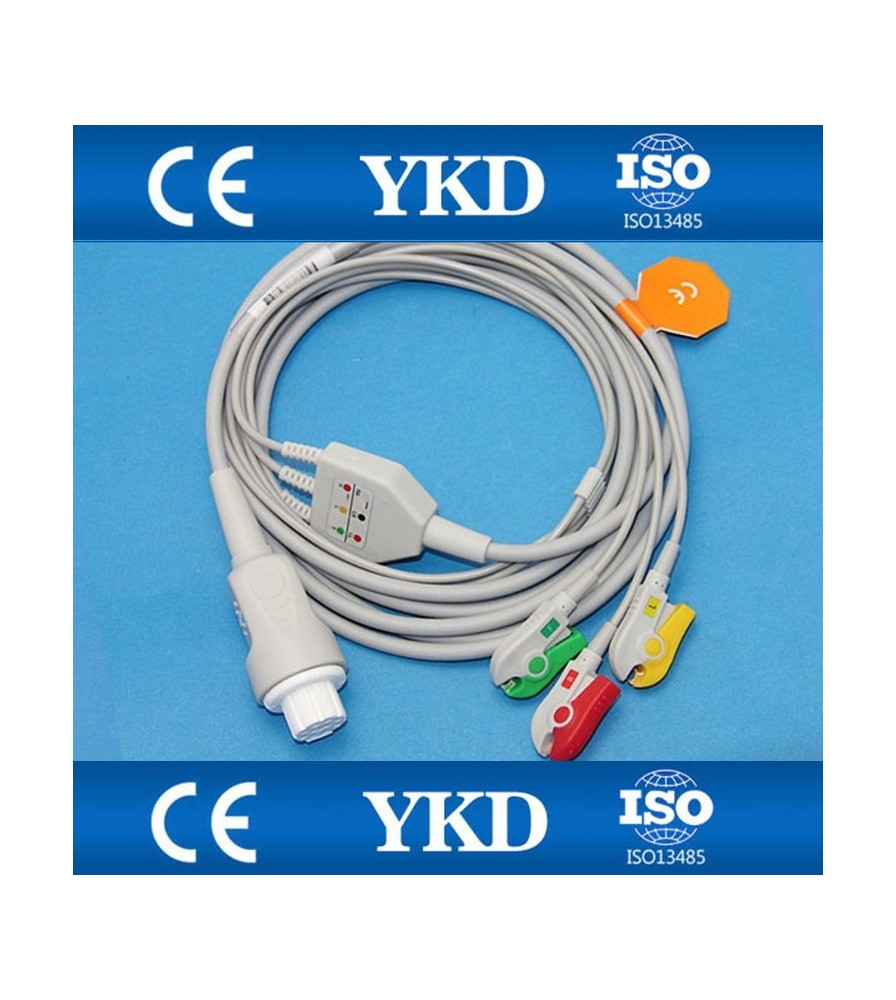 Kable Datex - Ohmeda kompletny EKG 3-odpr.  S/5 Compact S5, Cardiocap